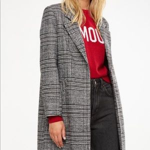Cotton On Mid Length Plaid Coat